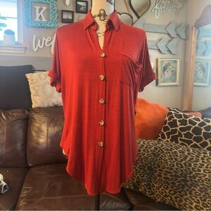 Burnt orange blouse size small